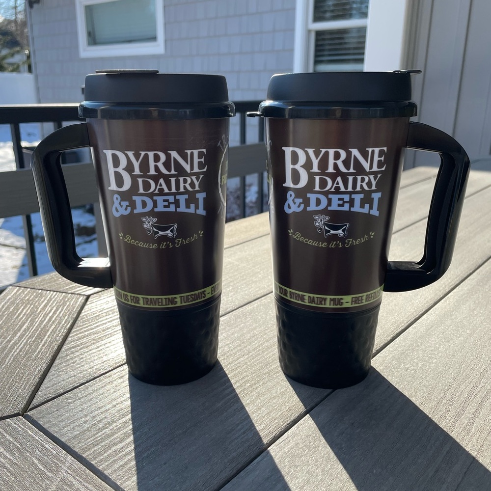 Byrne Dairy Brown Travel Mugs!